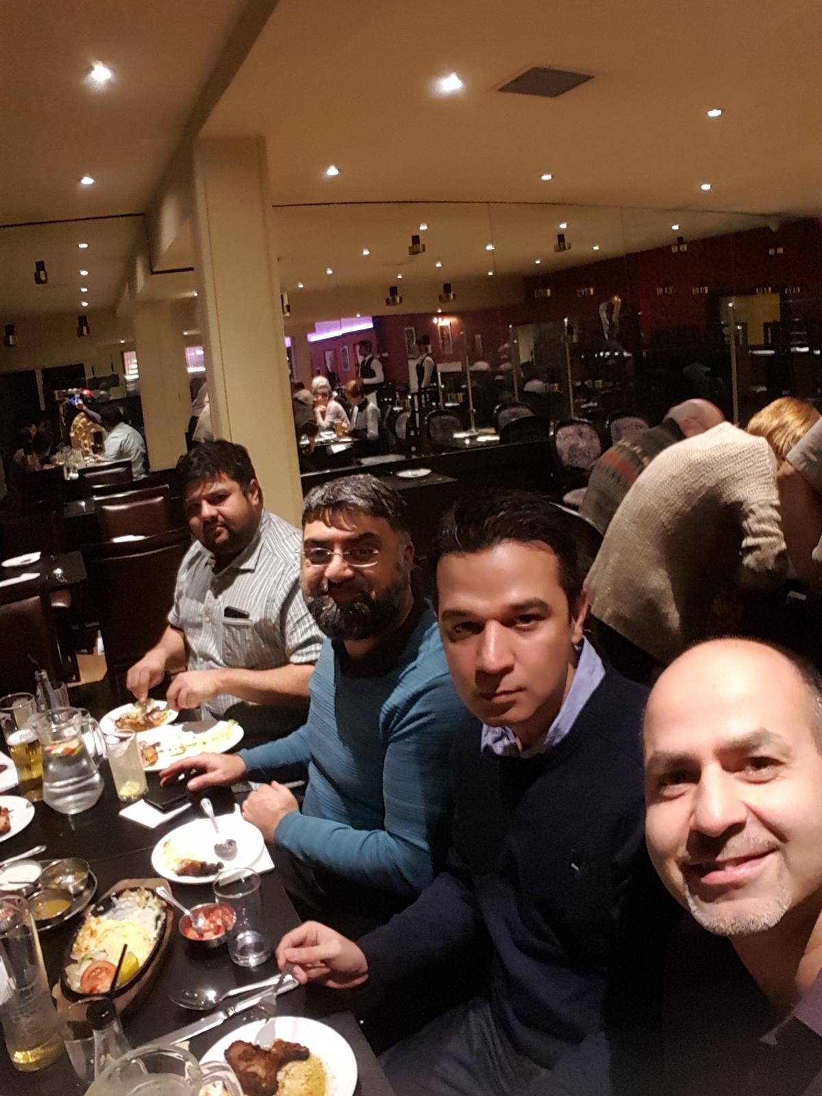 Annual Dinner - Dec 2015 - ex club Member Imran Pathan seated next to Rukhsar Bhai.. known to have the most freakish energy