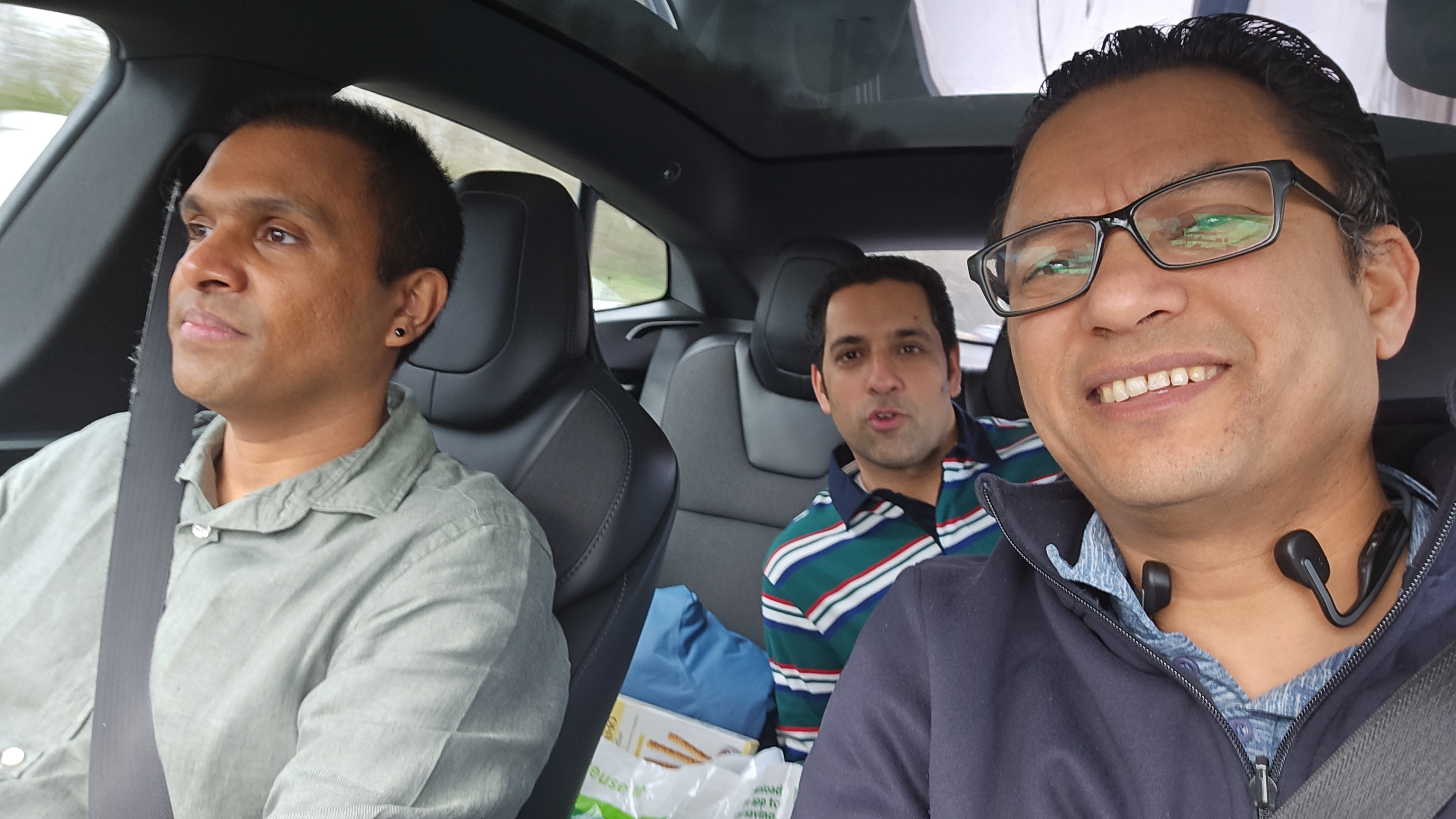 Car 1 - TJ, Alty & Deepesh on the way